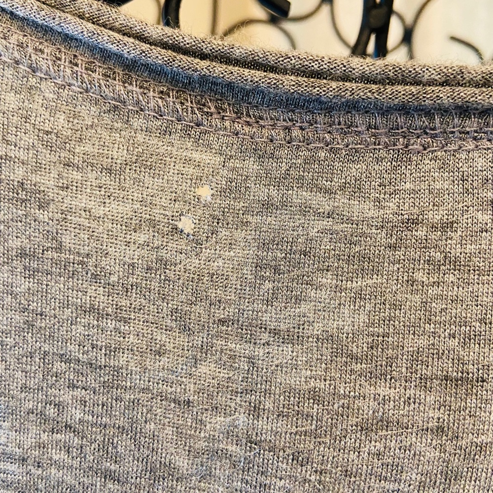 D9- Young, Fabulous, & Broke Gray Distressed Embellished Tank… - Picture 7 of 9